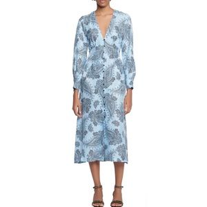 Sandro silk midi dress